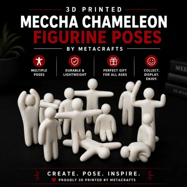 3D PRINTED MECCHA CHAMELEON FIGURINE