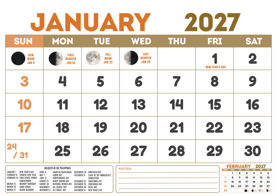 Personalized Wall Calendar 2027 — Your Photos Above Every Month ...