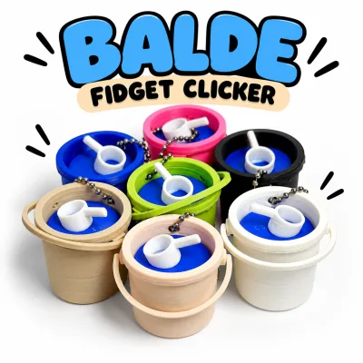 BALDE FIDGET CLICKER STL / 3MF FILE thumbnail