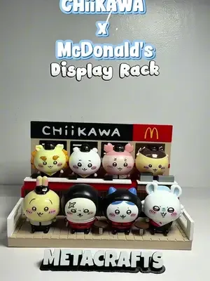 Chiikawa x McDonald’s Display Rack! ✨🍟 Finally, a cute little home for your Chiikawa Happy Meal co...