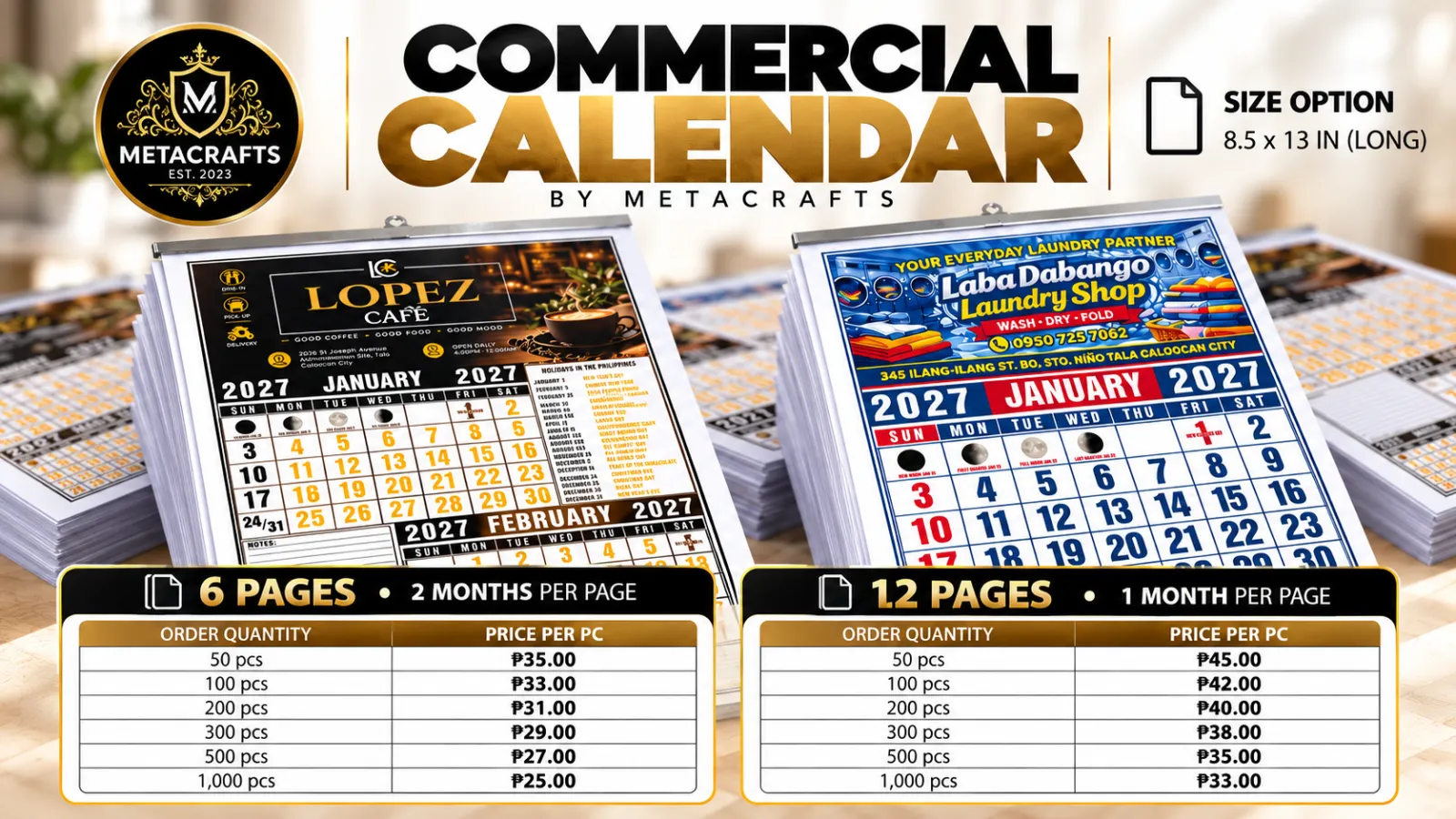 COMMERCIAL CALENDARS